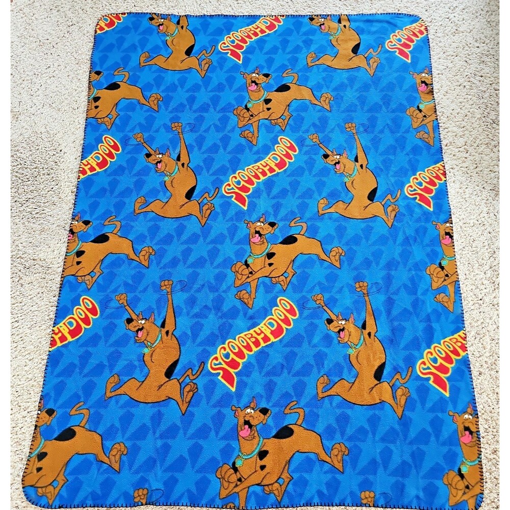 Scooby Doo Fleece Blanket Y2K Cartoon Network Car Plane Travel Security Lovey